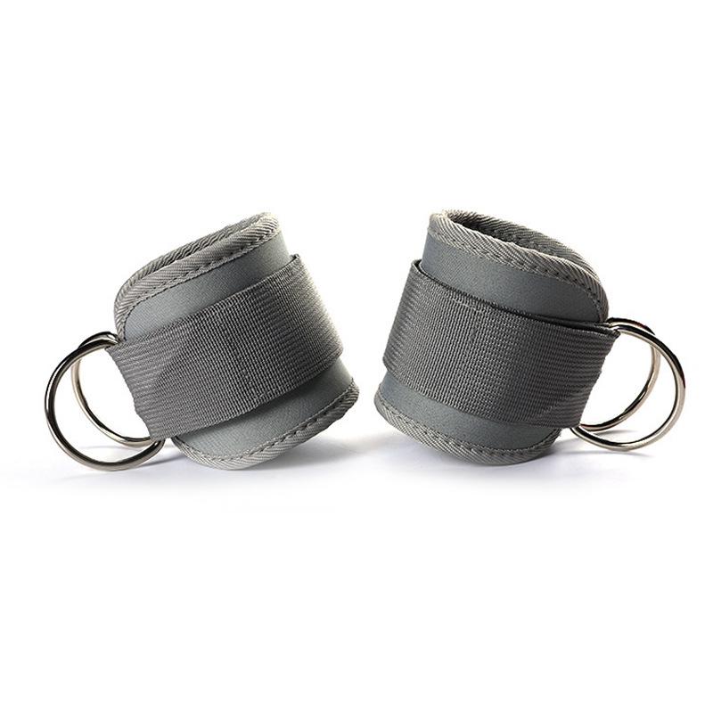 

Adjustable D-Ring Ankle Strap with Resistance Band for Fitness Training