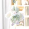 Soft Polyester Bunny Plush Toy With Floral Pattern For Women Purse Charms