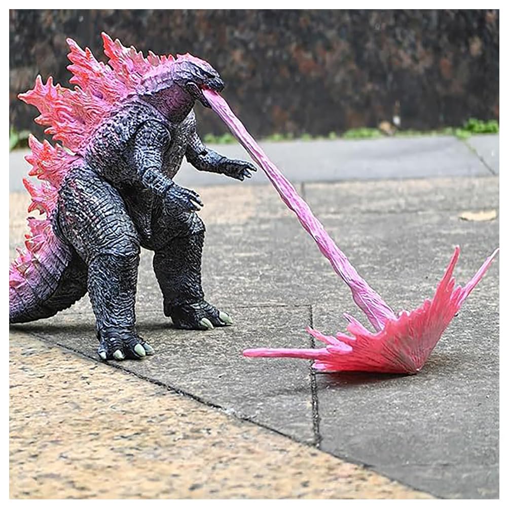 Godzilla Figure Model Movable Action Figure 17cm Monster Cool Model Souvenir Kids Decoration Toy Plastic Model (Pink)