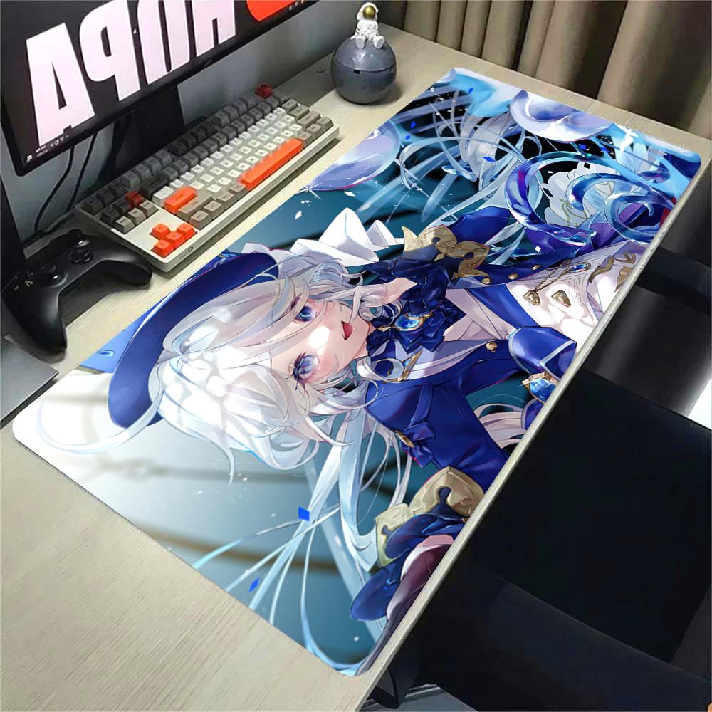 Genshin Impact Furina Anime Game Mousepad Office PC Kawaii Gaming Accessories Keyboard Mouse Pad Laptop xcm Mouse Mat Carpet