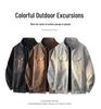 2026 Men's Casual High-End PU Leather Jacket - Hong Kong Style, Loose Fit, Lapel Design for Spring/Autumn