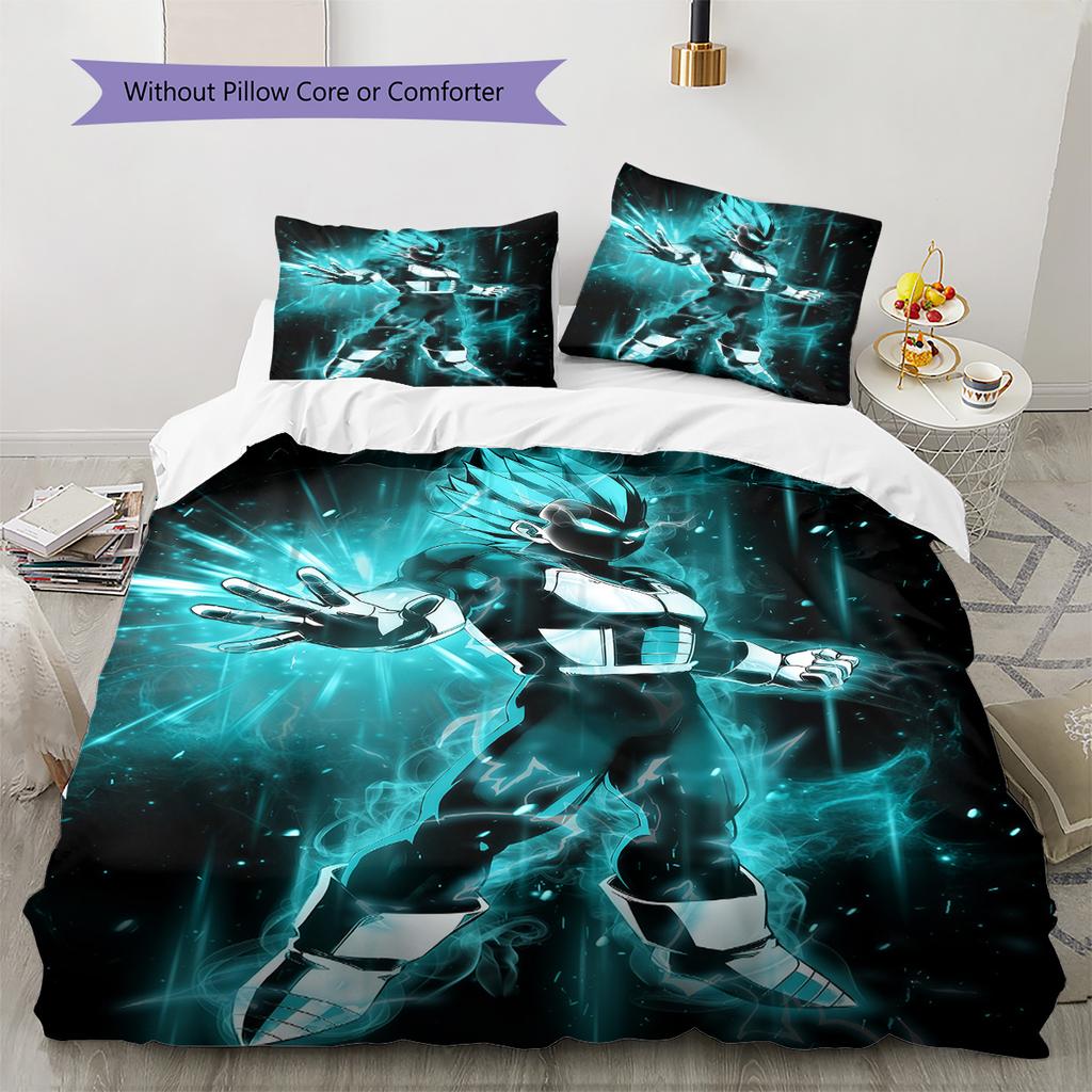Dragon Ball Minimalist Bedding Set Soft Microfiber Duvet Cover Pillowcases Durable for Bedroom