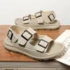 Fashion Men Outdoor Beach Sandals Casual Fashion Summer Male Slippers Leather Brand Designer Slippers Mens Comfortable Slip on Footwear