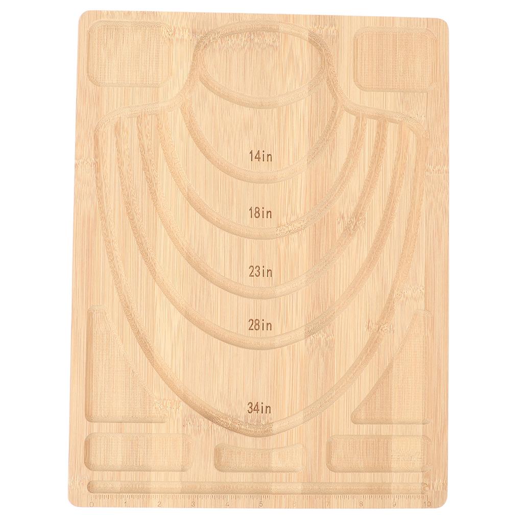 Bead Boards for Jewelry Making Multifunction DIY Bamboo Combo Beading Board for Necklace Bracelet Making Jewelry