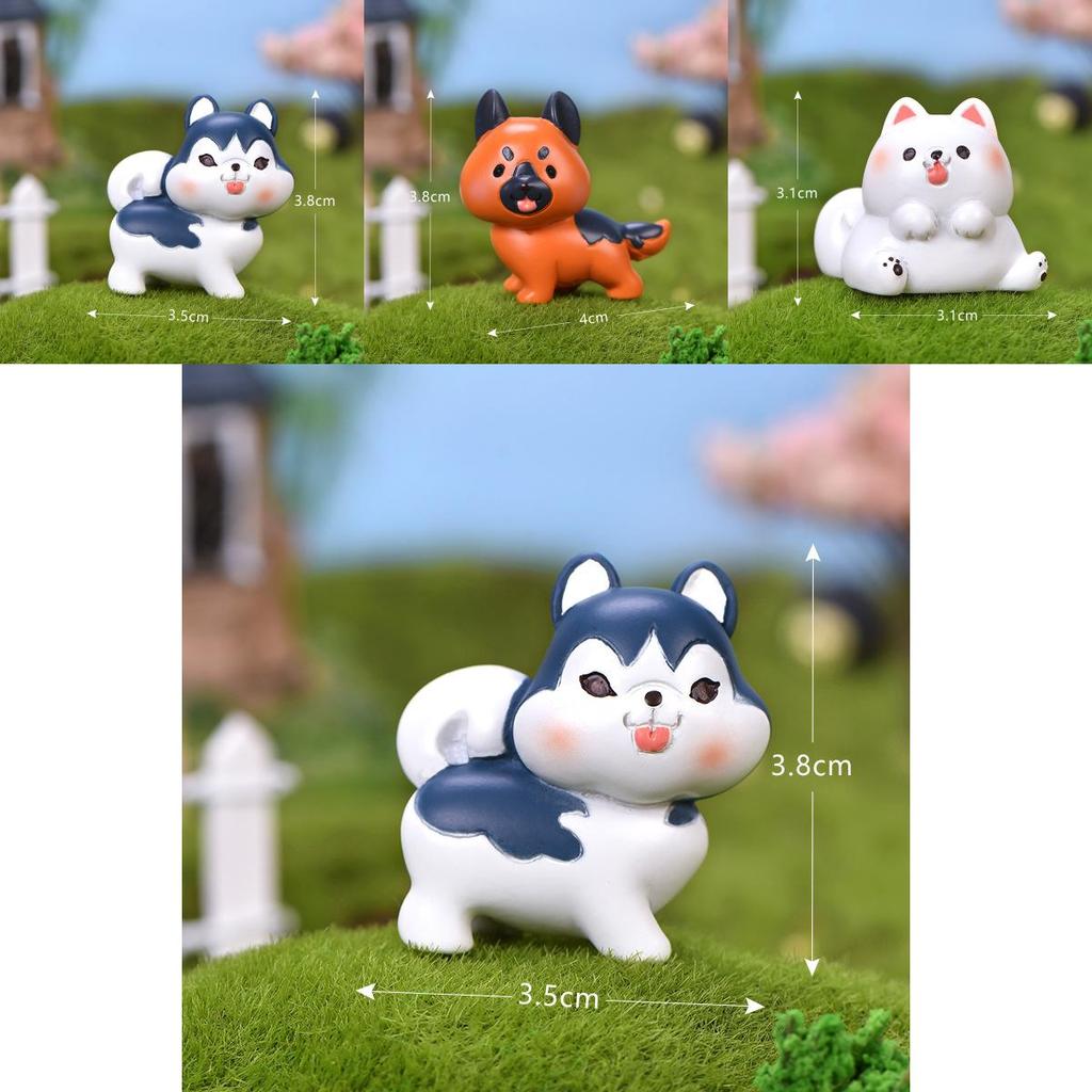 Cute Resin Bichon Frise Dog Statue Ideal For Succulent Planter Decorations And Crafts