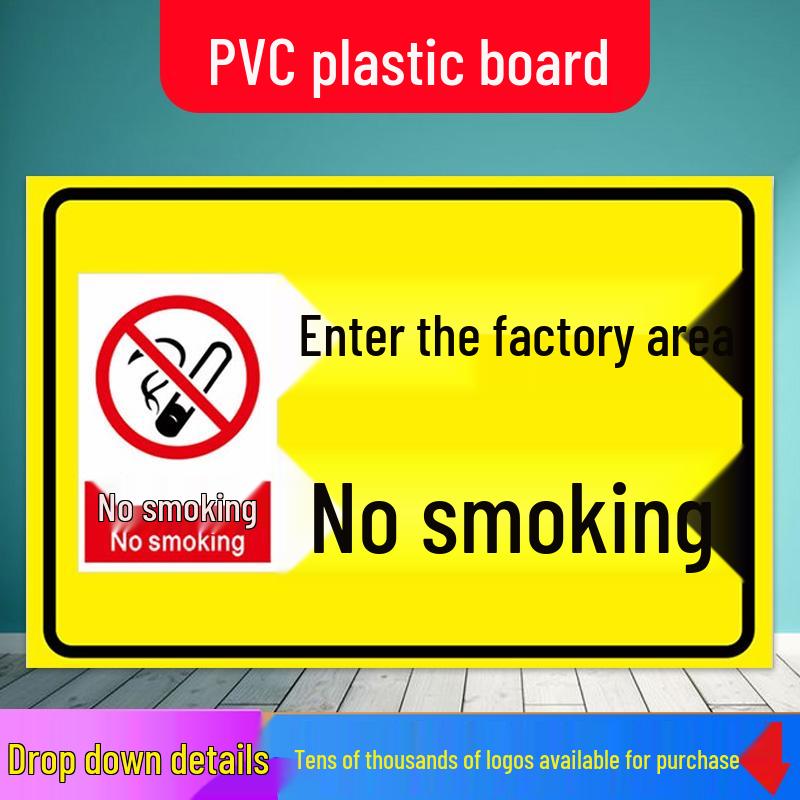 No Smoking or Open Flames Warning Sign - Electric Shock Caution for Construction Sites