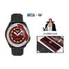 Seiko Relógio SEIKO5 Movimento Mecânico Pulseira de Couro Relógios Masculinos Mostrador Vermelho SRPH03K1