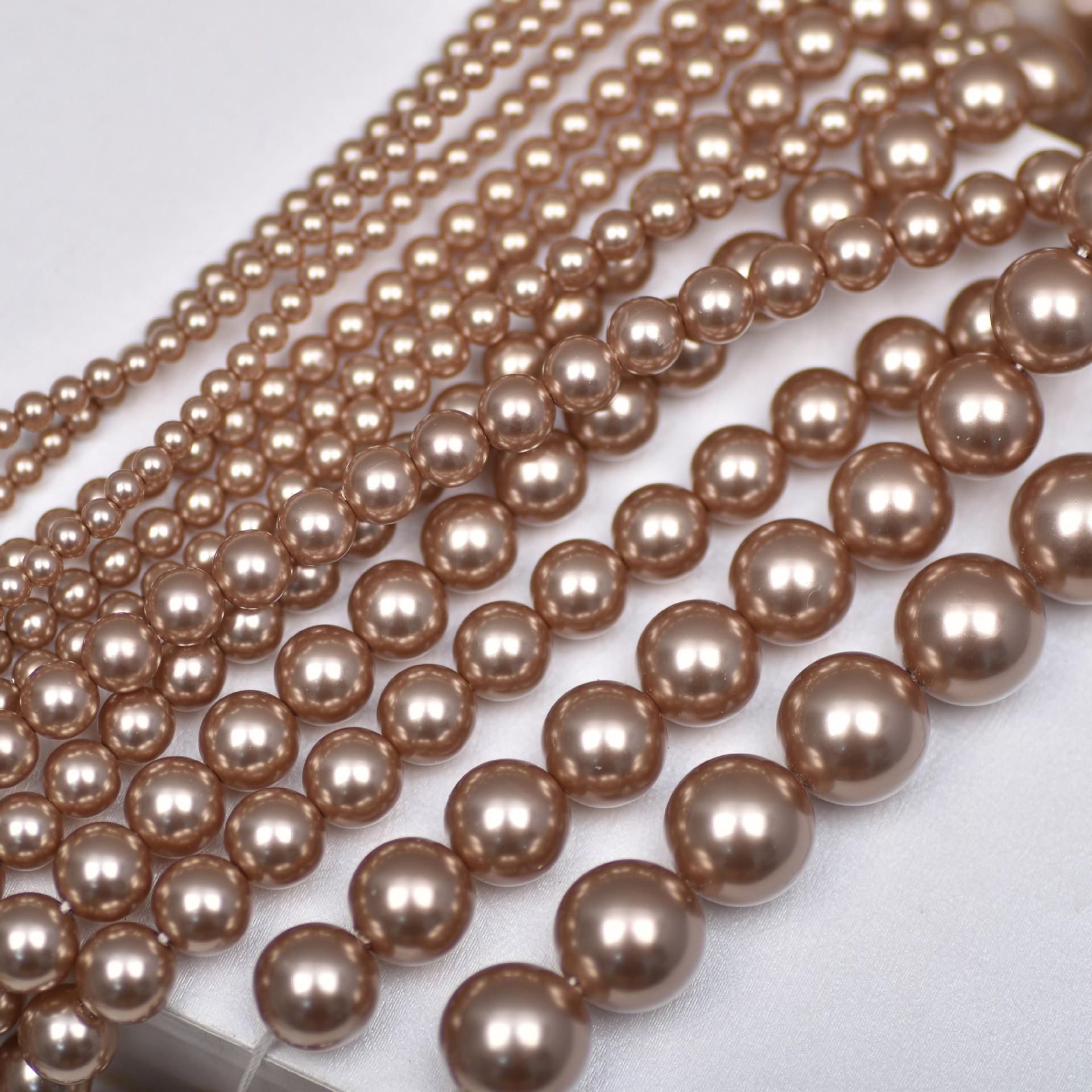 

Разноцветные ракушки и жемчужные бусины для изготовления украшений и аксессуаров своими руками 8mm (approx. 46 beads)