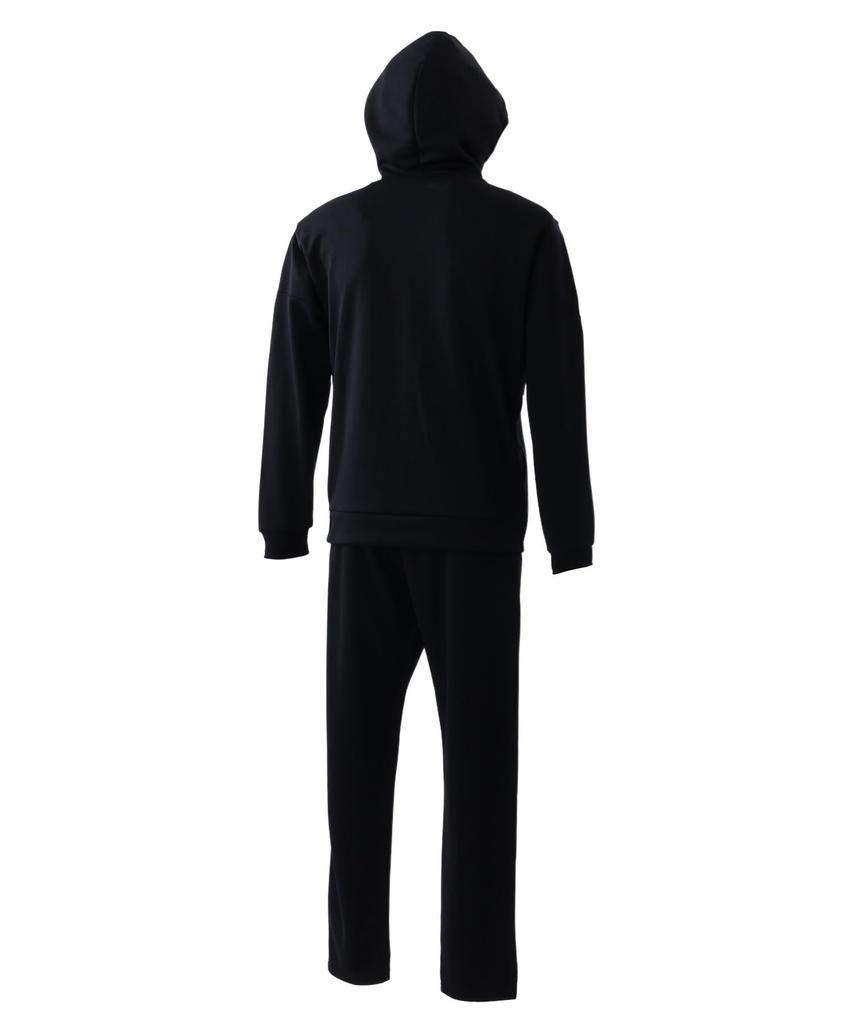 Combat Genuine Jersey Tracksuit Setup Top and Bottom Set Unisex [Adidas Sports] TR-74 Men's (XL, Black/Black)
