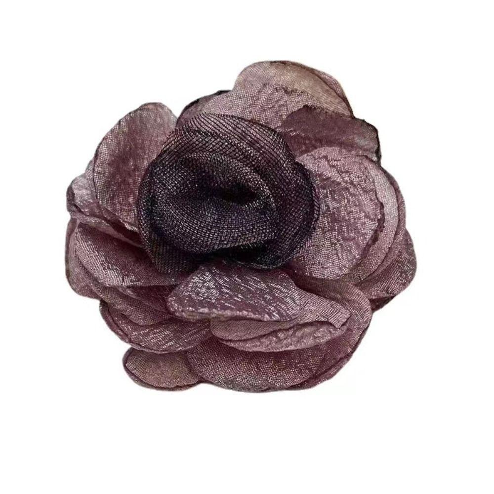 Korean Style Rose Shark Clip Cloth Flower Claw Clip Creative Simulation Flower Hair Claw  Women