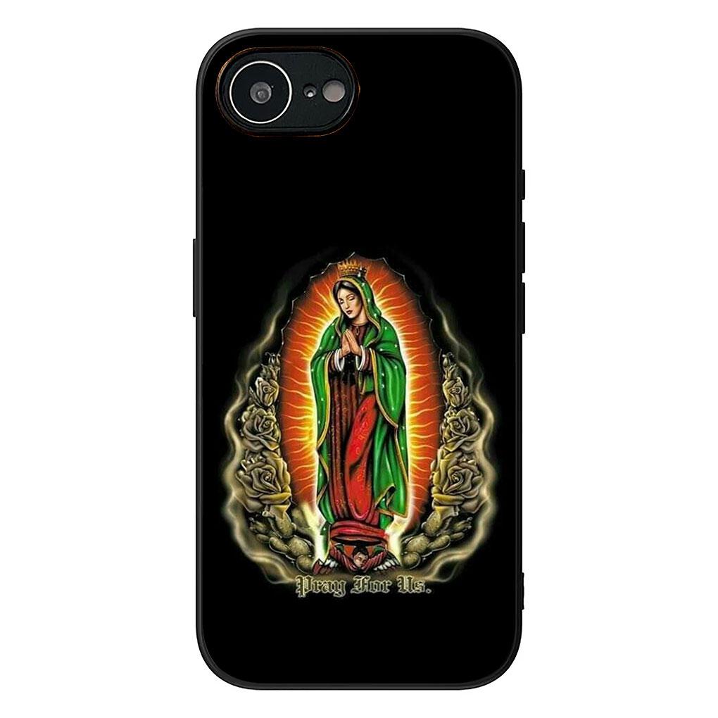 Phone Cover for Apple iPhone 17 16 14 15 Pro Max Plus 15+ 16E XR ProMax Air 16+ Casing Flexible Case Virgen de Guadalupe