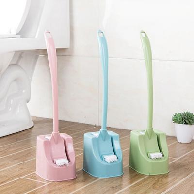 Sanitärbürste mit langem Griff, Reinigung, gebogene Ecke, Toilettenbürste mit Halter