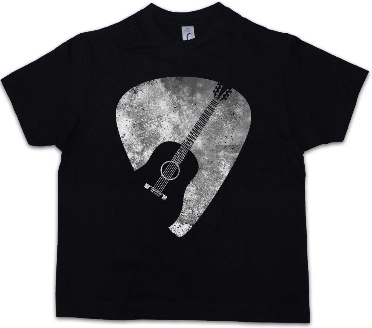 PLECTRUM Kids Boys kids boys T-Shirt pick quill Rock flatpick Guitar Music Metal Band Roll 140