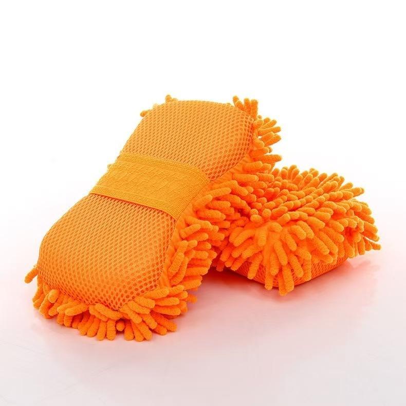 Super Absorbent Car Wash Gloves Premium Chenille Microfiber Wash Sponge Scratch-Free Ultra Absorbent Cleaning Glove Car Cleaning