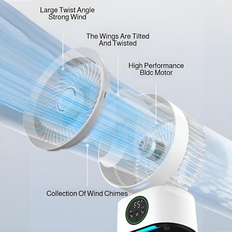 Cooling Home Desktop Shaking Head USB Charging Fan Air Circulation Intelligent Voice Timing Fan Home&dormitory Desktop Fan