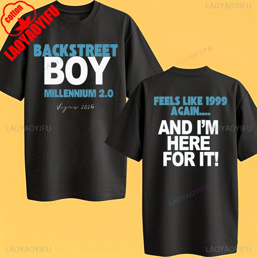 Männer Frauen Shirts Backstreet Boys Millennium T-Shirt Ich war dabei Konzert-T-Shirt Unisex Baumwoll-T-Shirt Vegas 1999 Vintage Shirts Tops