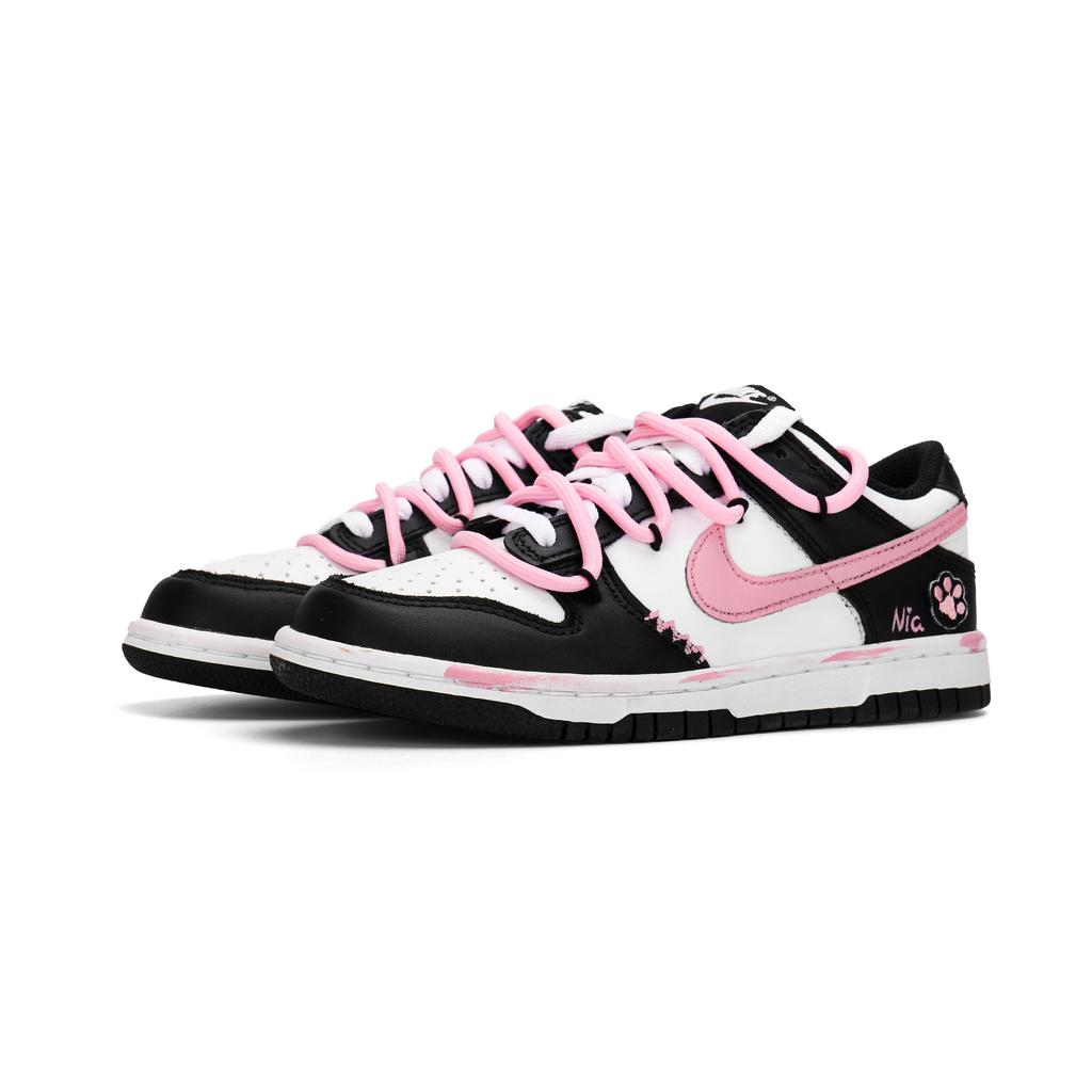 Nike Dunk BLACK PINK Girlish Setting APT. Rose Low Top Skateboard Shoes Unisex Peach Blossom Pink DD1503-101(Team1354-SBOX)
