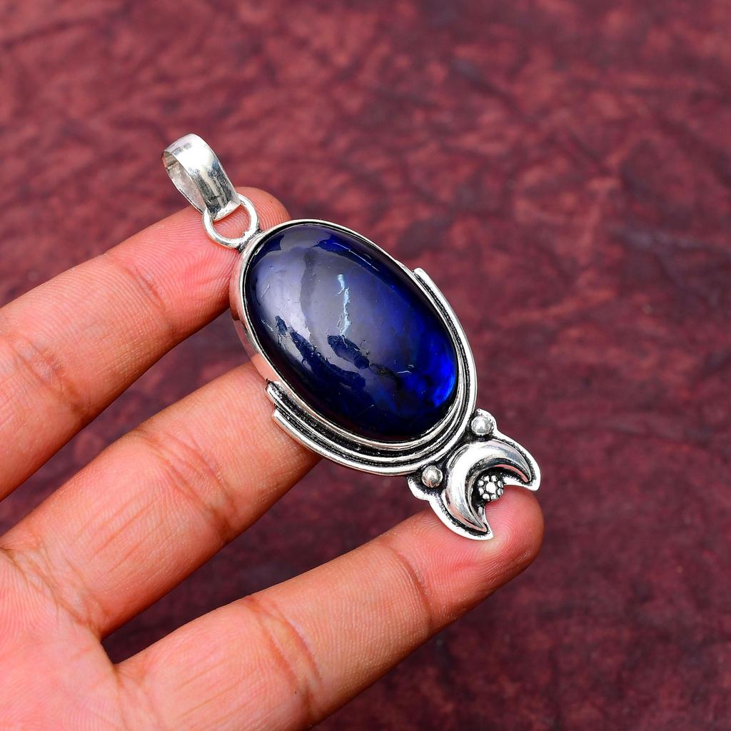 Awesome Blue Labradorite Gemstone Pendant: 925 Sterling Silver Handmade Pendant Necklace Jewelry