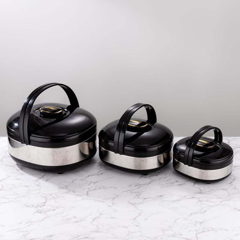 Stainless Steel Double Layer Insulated Thermal Food Jar Set 3-Piece 12L Large Capacity Lunch Box Home Office Travel