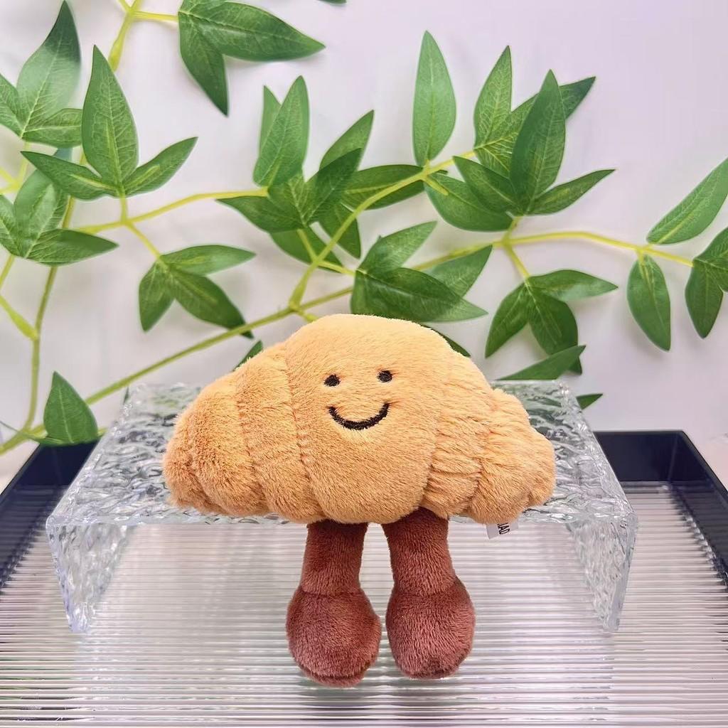 Adorable Croissant Plush Keychain Cute Food Shaped Hanging Doll Gift For Kids