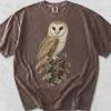 Barn Owl T-Shirt: Vintage Natural History Art - Soft Comfort Colors