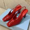 2025 Trend Fashion Versatile Thick Heel Casual High Heels Women's British Retro Style Heightening Light Mouth Fashion Sandals