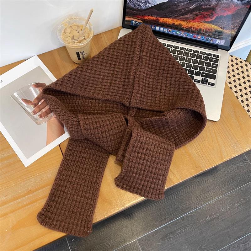 Wool Knitted Solid Color Scarf: Winter Warmth, Versatile Neck Warmer for Women, Couples, and Students
