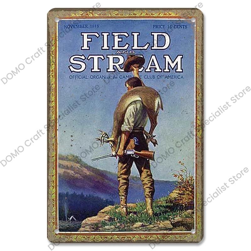 Hunting Poster Metal Plate Vintage Adventure Ranger Metal Tin Signs Retro Wall Decor Hunting Shop Tool House
