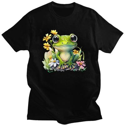 Custom Funny Frog T Shirts for Men 100 Cotton Tees Tshirt ShortSleeve Fashion Tshirt Clothes