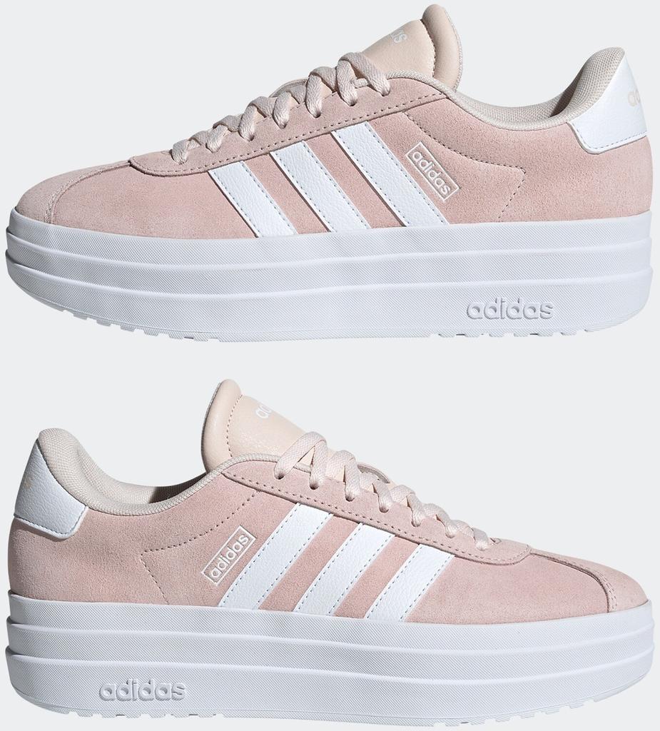 Women's Beige Adidas VL Court Bold Sneakers