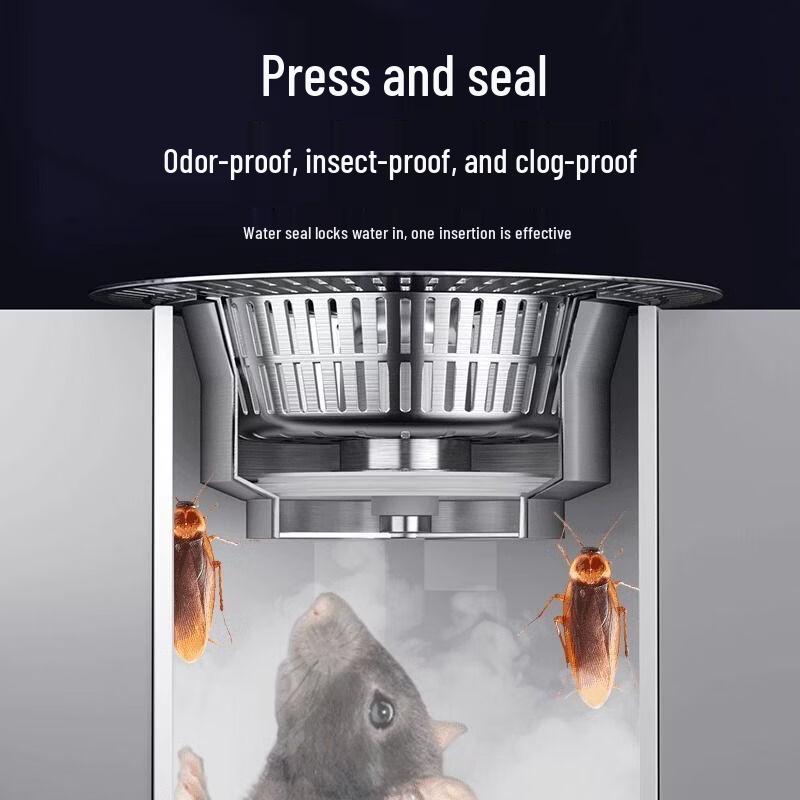 Stainless Steel Kitchen Sink Pop-Up Drain Filter