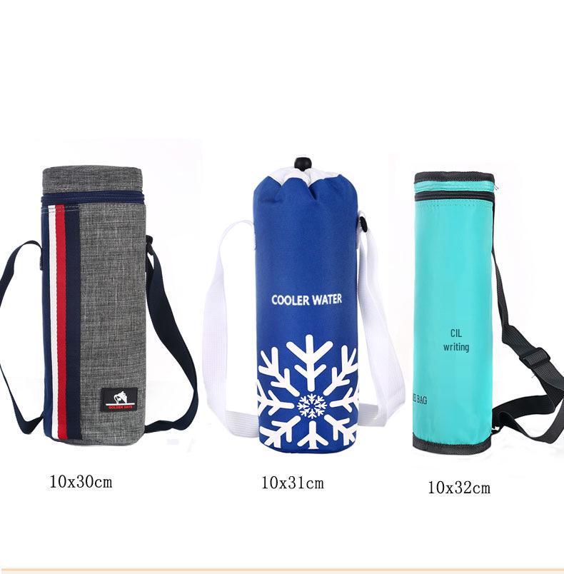 Oxford Cloth Insulated Cup Sleeve: European & American Fashion, Round Bottom, Portable, Foldable Ice Pack Lunch Bag.