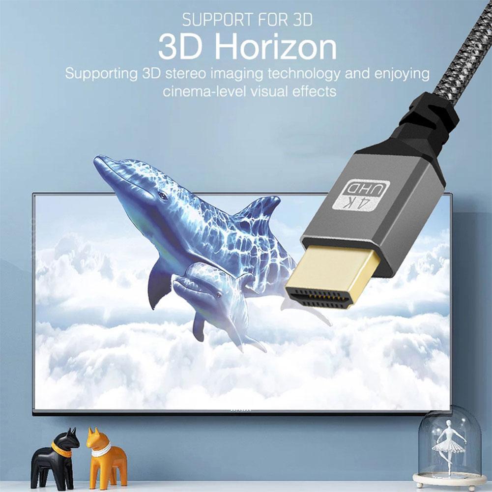 15CM Video Cord 4K 60Hz HDMI-Compatible Male To Female Cable Adapter Converter 18 Gbps Nylon Braid for HDTV PS4