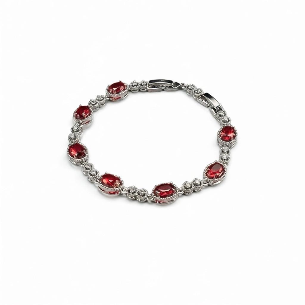 2026 European and American Style Bracelet, Pure Hand-inlaid Colored Zircon Niche Women's Jewelry, Luxury Jewelry