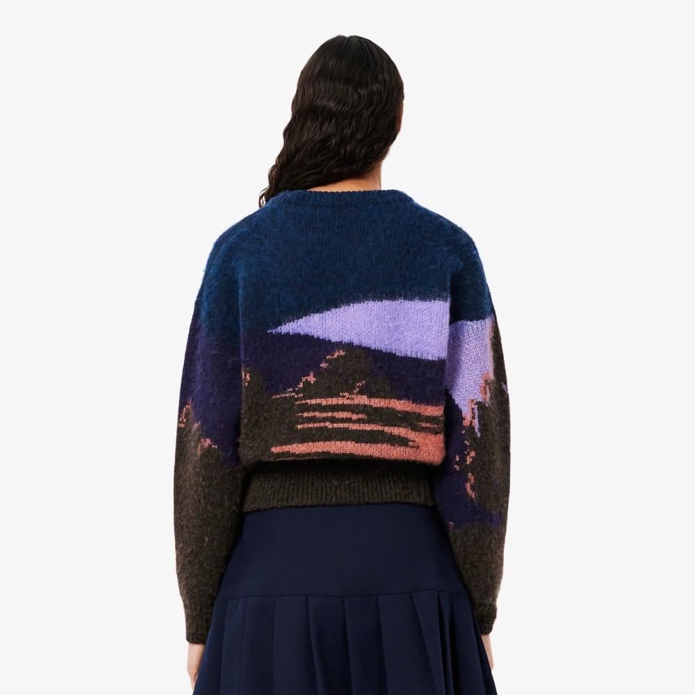 Lacoste Women's Landscape Crew Neck Sweater AF4157-55NADI