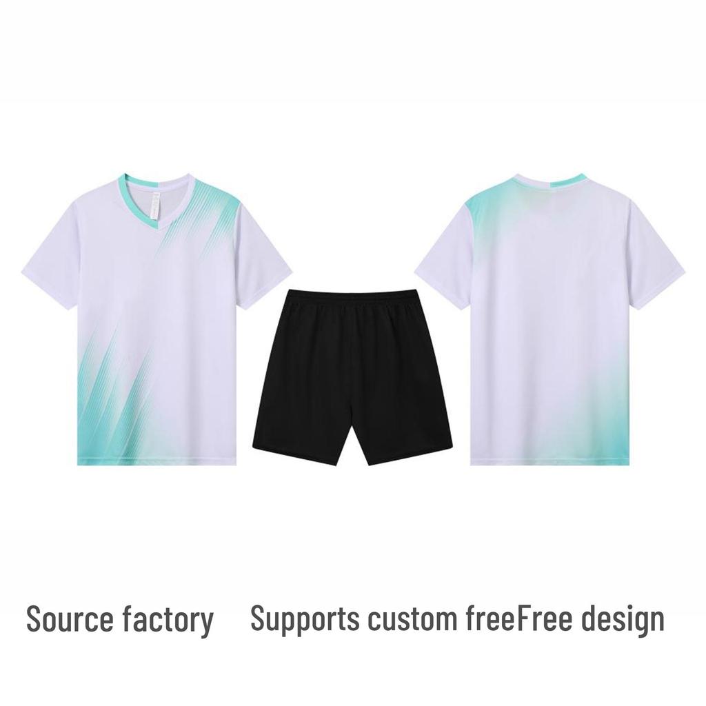 Quick-Dry Ice Silk Sports Set: Running & Football Training Suit