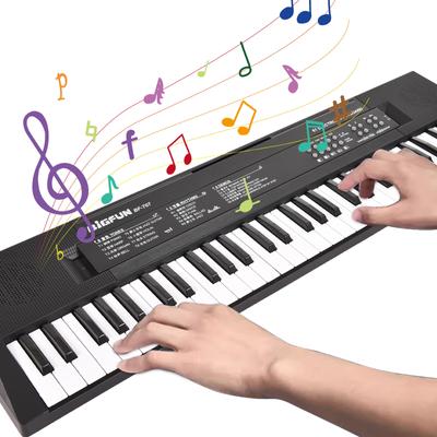 BIGFUN 61-Tasten-Elektronik-Keyboard, Klavier, zwei Lautsprecher, 8 Töne, 5 Rhythmen, 5 Schlagzeug-Percussions, 6 Demos