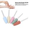 5pcs Silicone Nail Art Silicone Polisher Soft Smooth Smoothing Drill Manicure Drill Bits Polishing Burr Nail Grinders Drill Bits