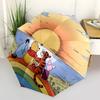Ombrello da Viaggio a Tema Winnie the Pooh e Amici - 8 Stecche, Apertura e Chiusura Automatiche, Design Pieghevole Portatile, Ombrello Compatto ed Elegante