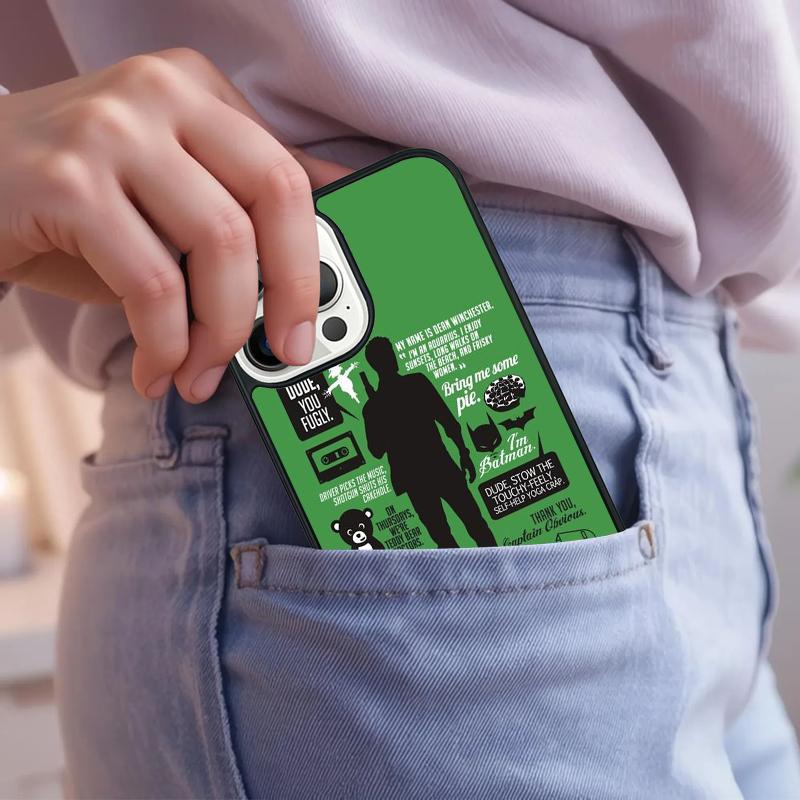 Supernatural Dean Winchester Phone Case For iPhone 17 Air 15 16e 14 13 Pro Max Coque 12 11 Pro Max PLUS cover