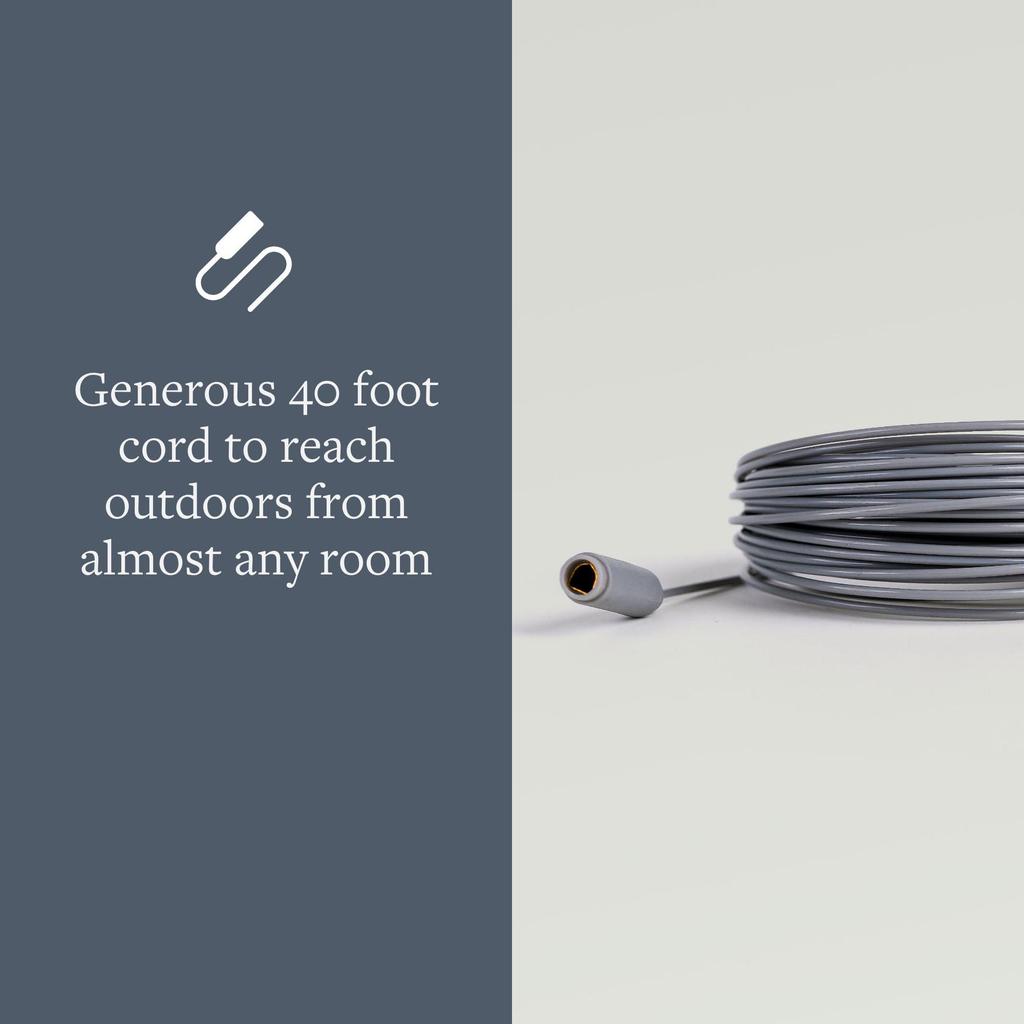 Ground Rod with 40ft Ground Wire – Durable Silver Rod for Earthing, Grounding Mats, and Outdoor Use