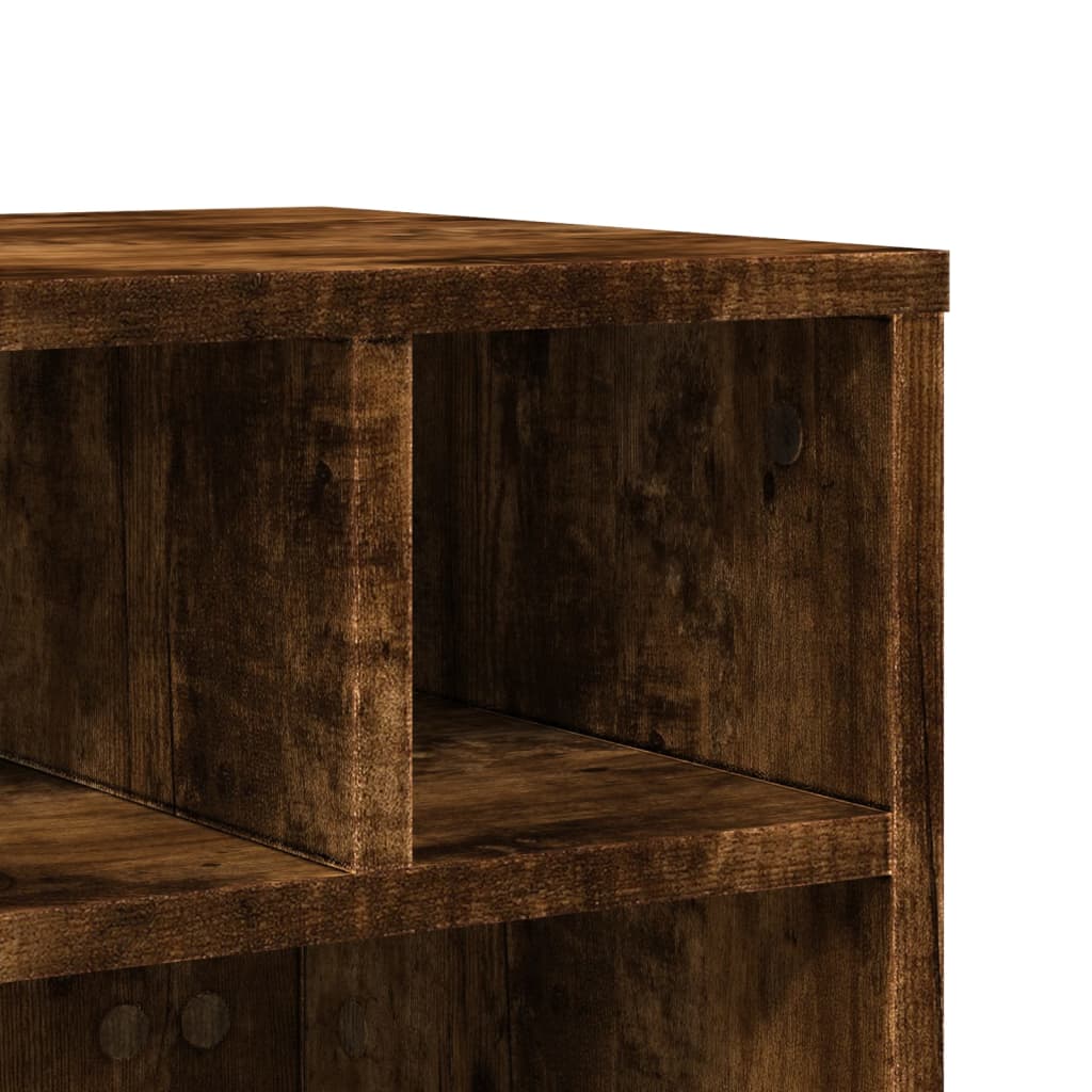 Printer Stand with Casters Smoked Oak 41 x 32 x 34.5 cm