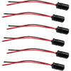 DXNQ 6PCS T10 Extension Harness Plug Connector, Car Instrument 194 Bulb Socket Base with 4.33" Wire Harness, Tail Light Socket Pre-Wired Rubber Lamp