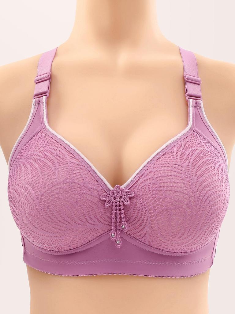 Plus Size No-Magnetic, No-Underwire Push-Up Side Support Anti-Sag Bra