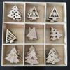 Christmas Holiday Decorations Environmental Protection Natural Retro Color Creative Cartoon Wood Chips DIY Handmade Accessories Materials
