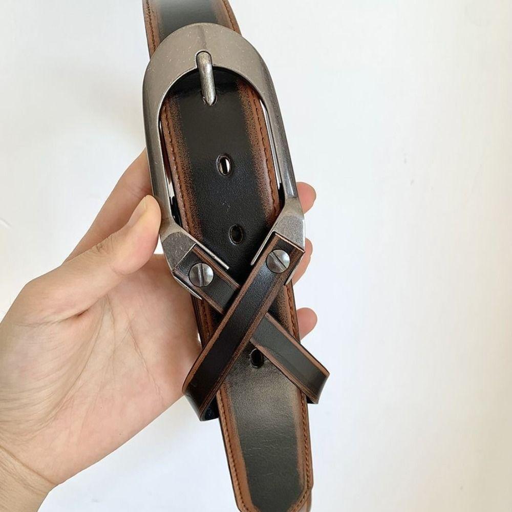 Vintage Cross Waist Belt Y2k Dress Jeans Belt Niche Women's Belt  Spicy Girls