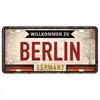 Vintage Berlin Madrid New York Paris Country City Stil Platte Metallschild Plakette Blechschild Man Cave Bar Club Poster Dekoration