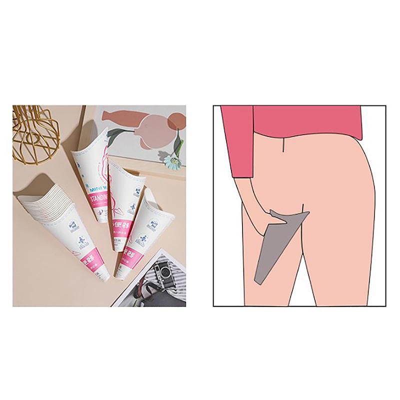 12Pc/Lot Disposable Paper Urinal Woman Urination Device Stand Up Pee For Camping Travel Portable Female Outdoor Toil