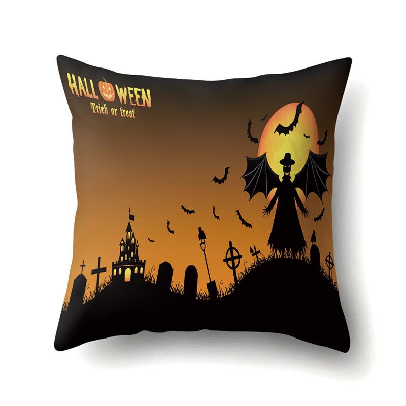 Halloween Pillowcase Car Waist Pillow Pumpkin Sofa Cushion Cover Office Home Living Room Pillowcase