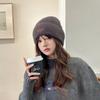 Autumn and Winter Wool Hat for Women Plush New Korean Knitted Hat Versatile Warm Ear Protection and Thickened Fashion